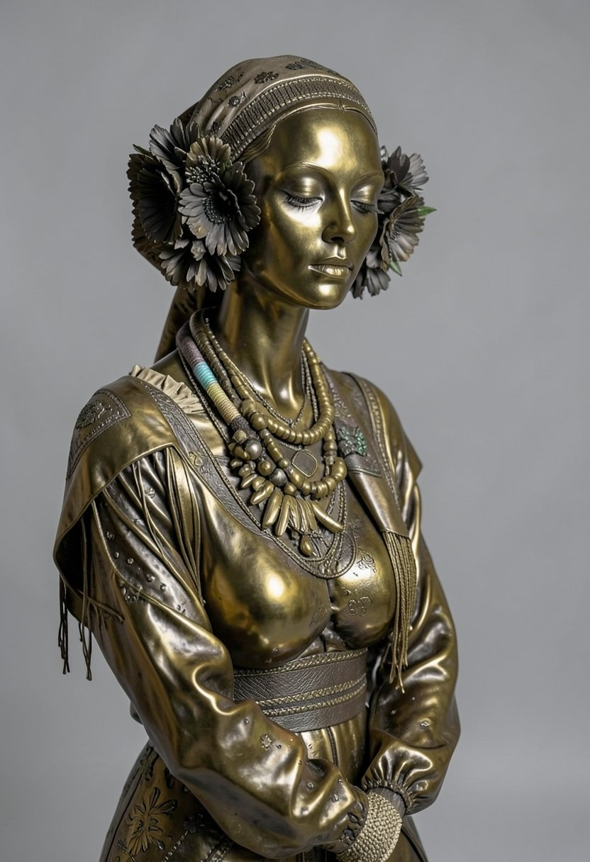 Example of bespoke memorial sculpture and architectural bust by AION SIGNA partners