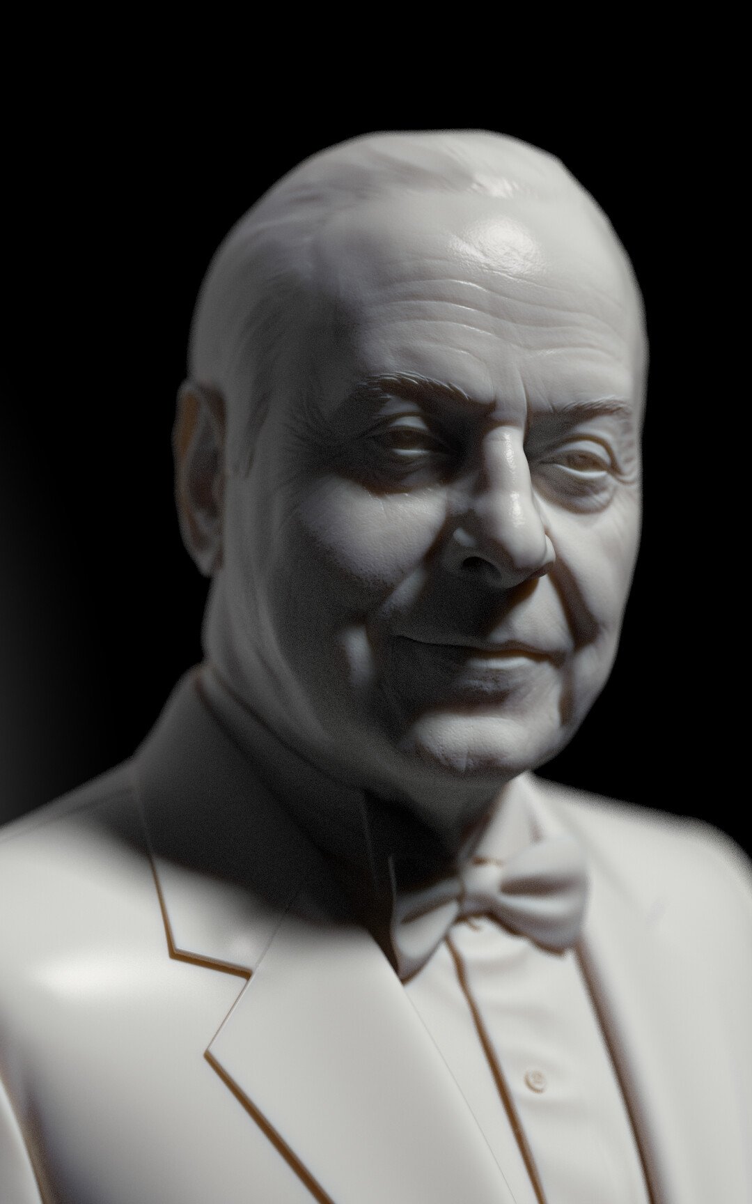 3D likeness portrait of Heydar Aliyev, President of Azerbaijan, sculpted for marble and plaster realization